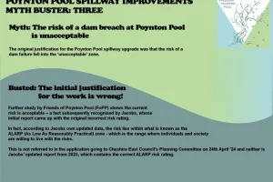 Myth Three: The risk of a dam breach at Poynton Pool is unacceptable